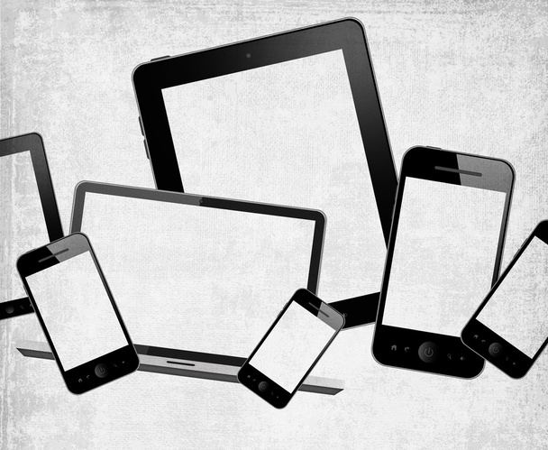 Tablet pc, laptop and mobile phones - Photo, Image