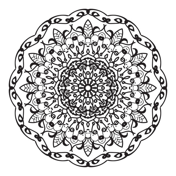 India Mandala Patrón de fondo - Vector, imagen