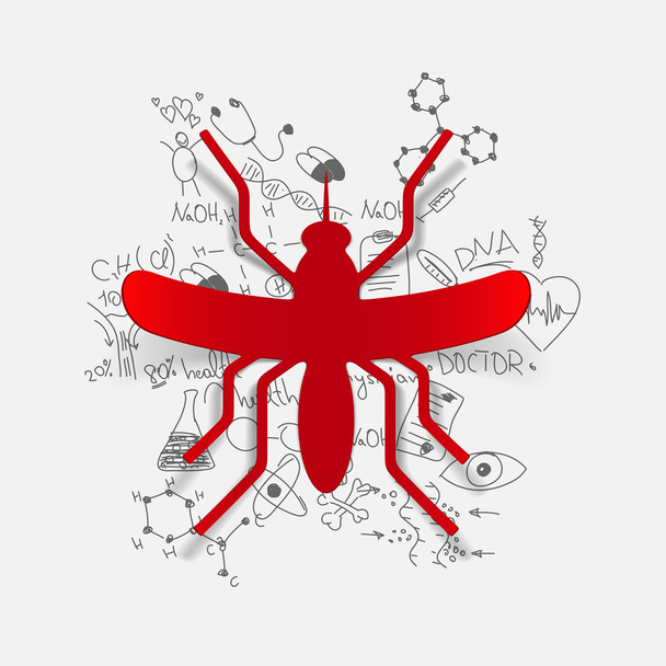 Mosquito sticker - Vector, Image