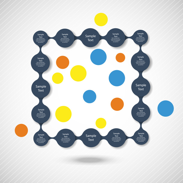 metaball colorful round diagram infographics - Vektor, obrázek