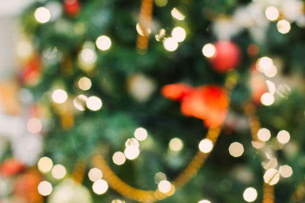 christmas background with abstract bokeh light. Blurred focus bokeh, Christmas new year 2022 - Foto, Imagem