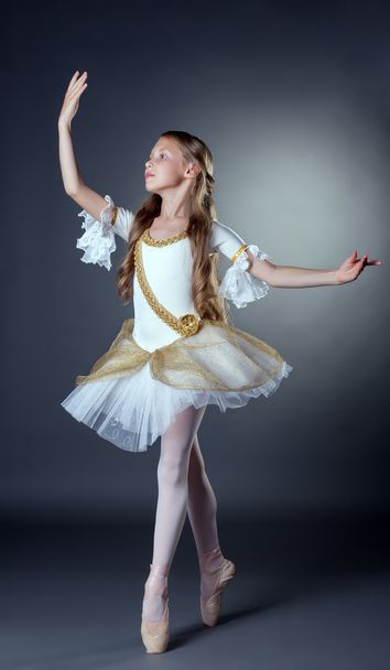 Image of elegant young ballerina posing at camera - Photo, image