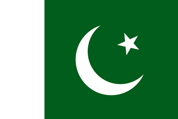 Národní vlajka Islámská republika Pákistán - vektor,  - Vektor, obrázek