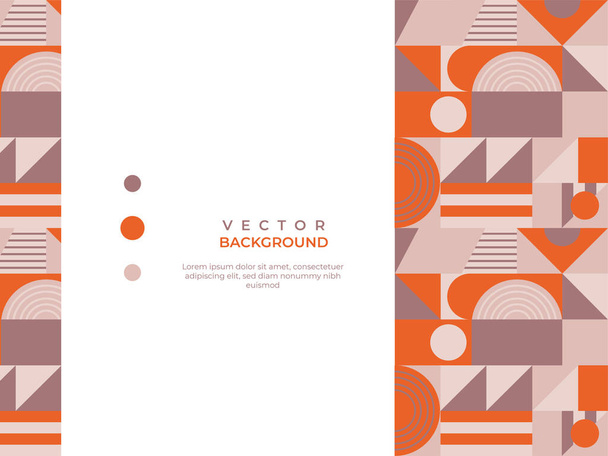 Abstraktní pozadí s půlkruhovou čtvercovou čárou tečka vlny geometrické textury, Memphiský styl - Vektor, obrázek