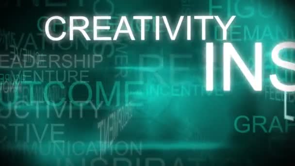 3D montage of graphic movement business text green motion - Footage, Video