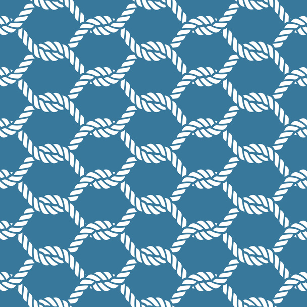 naadloze nautische touw patroon - Vector, afbeelding