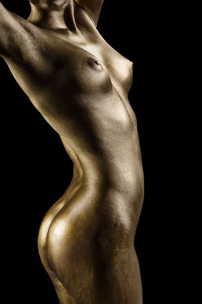 Golden statue of Valkyrie concept - Фото, изображение
