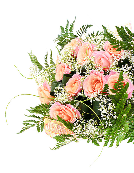 Барвистий букет квітів ізольований на білому тлі
 - Фото, зображення
