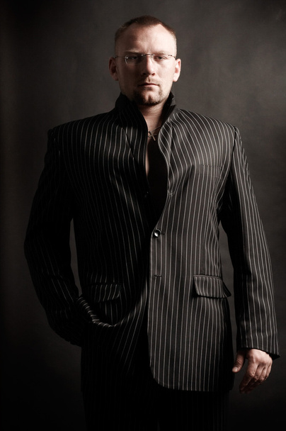 Fashionable Man in Suit Jacket - Fotoğraf, Görsel
