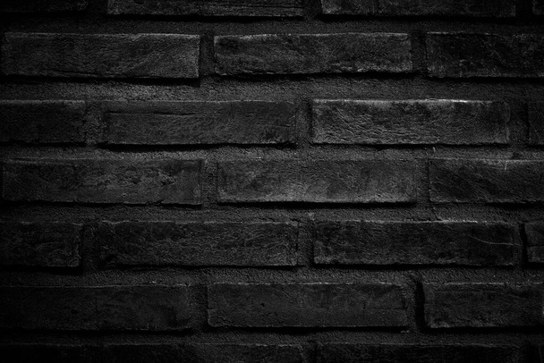 Abstract dark brick wall texture background pattern, Empty brick wall surface texture. - Photo, image