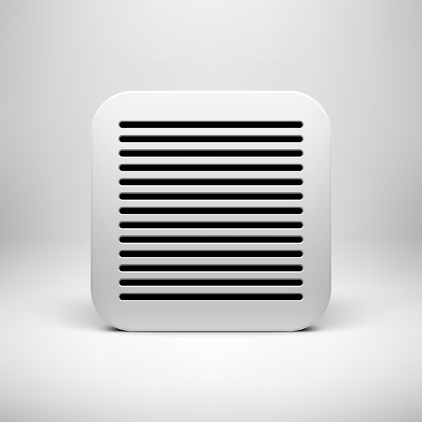 White Abstract App Icon Button Template - ベクター画像
