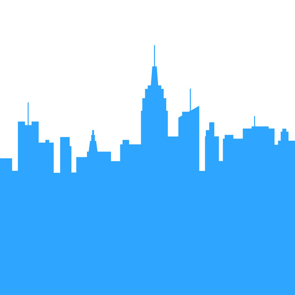 stad skylines silhouet achtergrond. vector - Vector, afbeelding