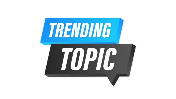 Trending topic icon badge. Ready for use in web or print design. Motion graphics. - Footage, Video