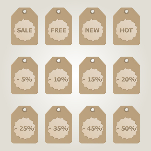 Vector brown Sale Tags - Vector, Image