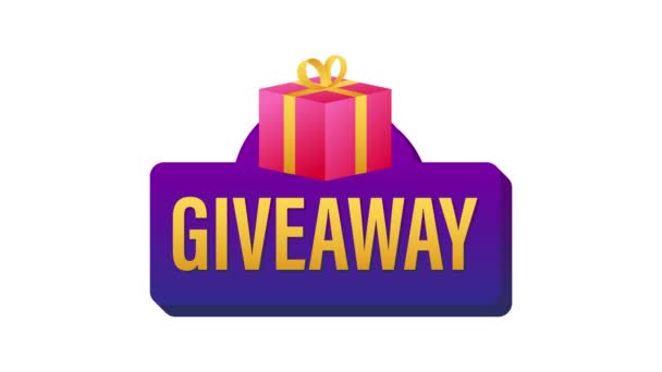 Giveaway banner for social media contests and special offer. Motion graphics. - Footage, Video