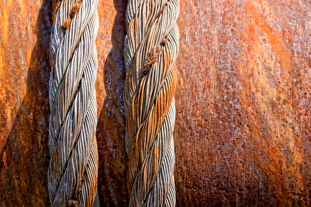 rusty steel cables - Фото, зображення