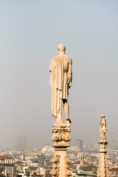 деталь skyline Міланського собору в Мілані - Фото, зображення