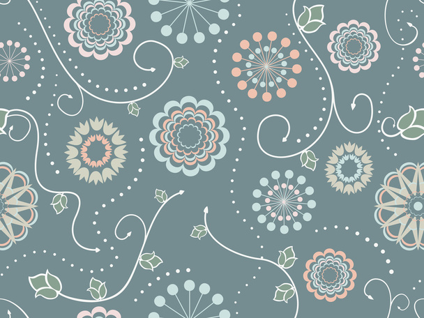 Decorative Floral Seamless Pattern - Vettoriali, immagini