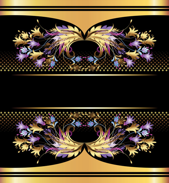 Background with golden ornament for various design artwork - Vecteur, image