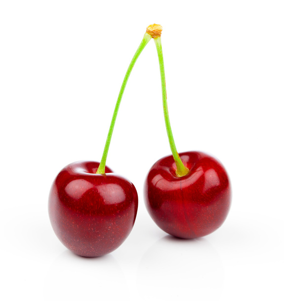 Sweet cherry, on white background - Φωτογραφία, εικόνα
