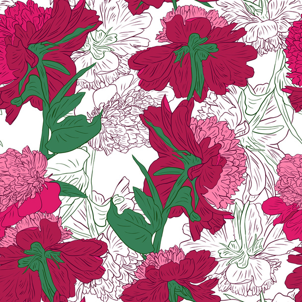 vetor padrão floral sem costura - Vetor, Imagem