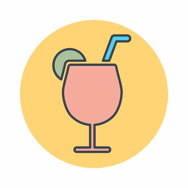 Vector Graphic of - Drink - Color Mate Style - simple illustration. Editable stroke. Design template vector.outline style design.Vector graphic illustration - Vecteur, image