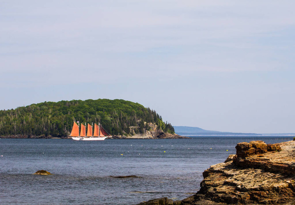 Kilátás a francia öbölre, Maine - Fotó, kép