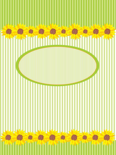 Sonnenblumenkarte - Vektor, Bild