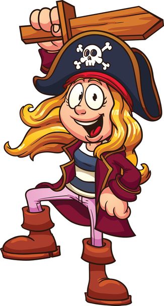 Піратська дівчина
 - Вектор, зображення
