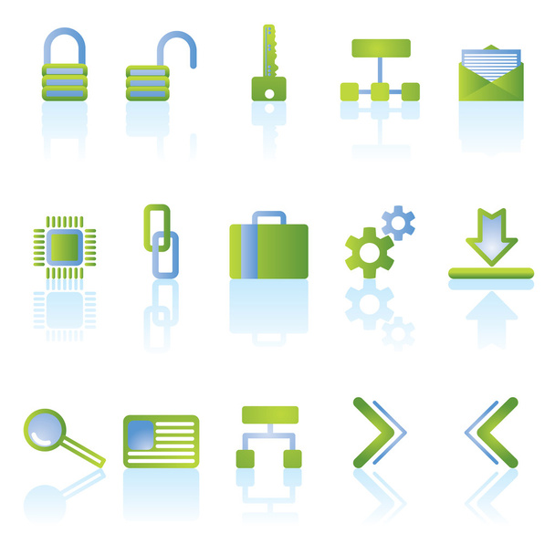 Reflect security icons - Vector, Image