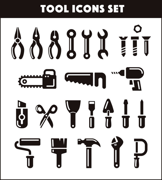 tool (carpenter's tools) icons set - Vector, Image