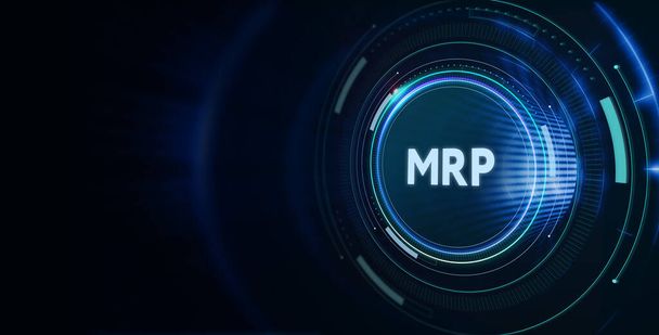 MRP Material Planificación de requisitos Industria manufacturera Negocio Automatización de procesos. - Foto, Imagen