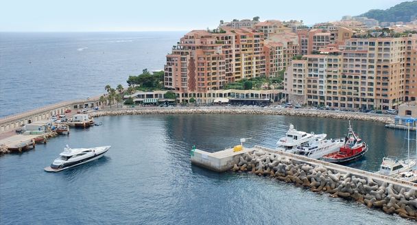 λιμάνι και λιμένα fontvieille στο Μονακό. - Φωτογραφία, εικόνα