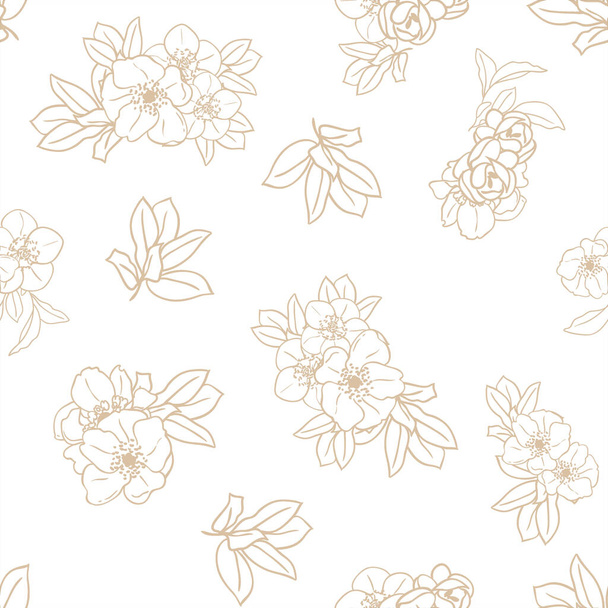 seamless pattern with beautiful floral elements - Vettoriali, immagini