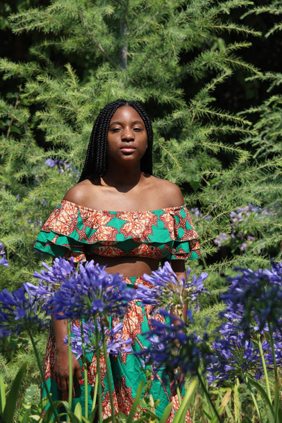 Photo of a Beautiful Black Lady in a park - Photo, Image