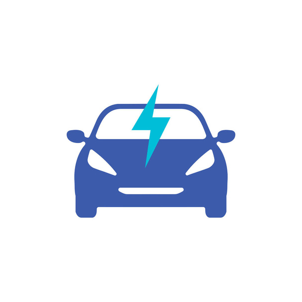 電気自動車のアイコン。電気EV充電ステーションのシンボル. - ベクター画像
