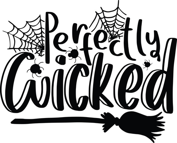 Trick Or Teach Halloween Lettering Quotes Motivational Inspirational Sayings Poster Mugs Tote Bag T-Shirt Design - Fotó, kép
