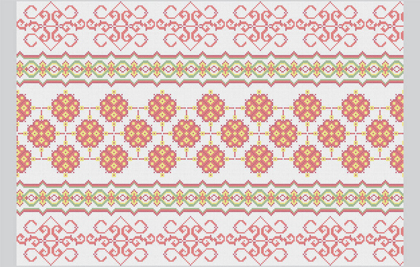 Textile seamless pattern design - Women Lawn suits pattern collection - ready to print vector - Vector, Image
