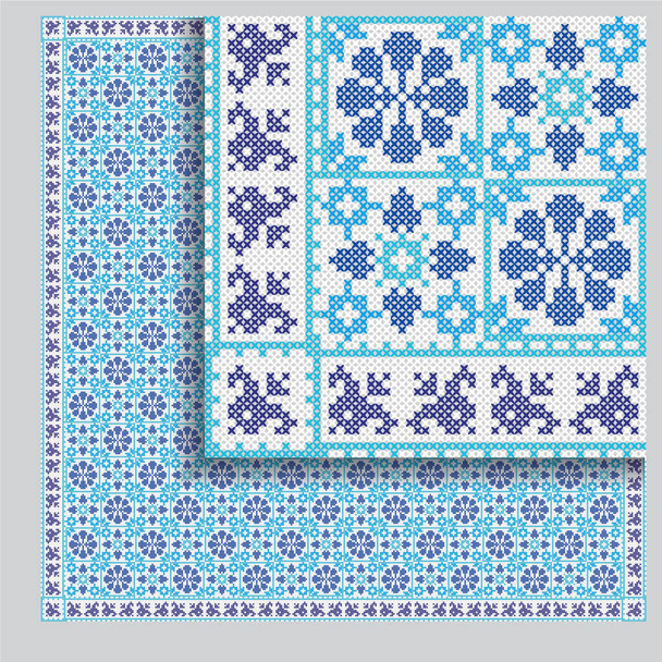 Diseño de patrones sin costura textil - Colección de patrones de trajes de césped de las mujeres - listo para imprimir vector - Vector, imagen