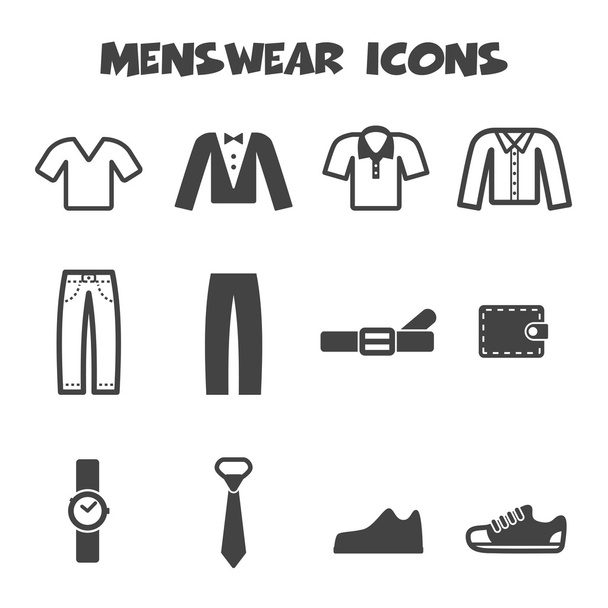 icone di abbigliamento maschile
 - Vettoriali, immagini