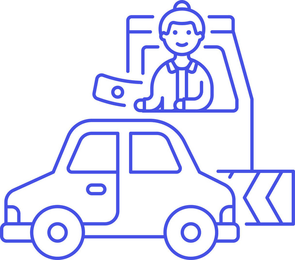 Araç-mod-ulaşım kategorisinde araba nakit harcama simgesi - Vektör, Görsel