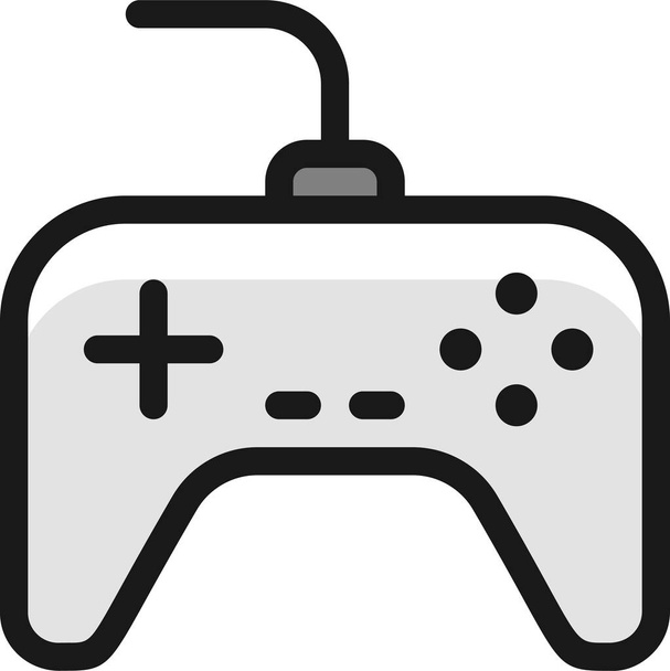 icono de xbox de videojuegos en estilo de esquema rellenado - Vector, imagen
