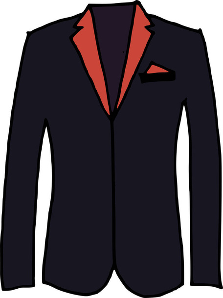 Blazer Kleidermantel-Ikone in handgezeichnetem Stil - Vektor, Bild