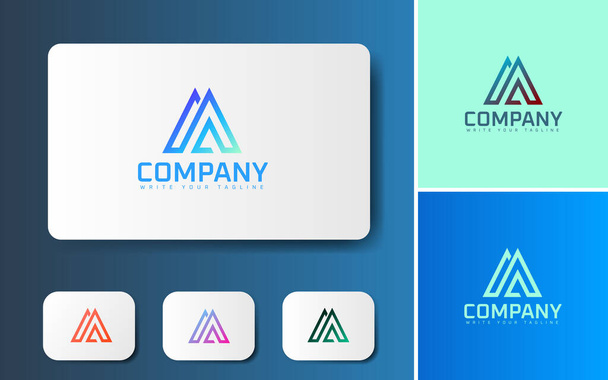 Современное письмо логотип, минимальный корпоративный бизнес или логотип компании, логотип для шаблона векторной иллюстрации бренда - Вектор,изображение