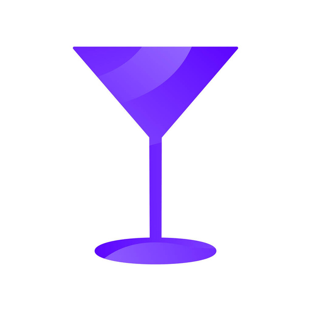 Vaso Martini para beber alcohol icono vector - Vector, Imagen