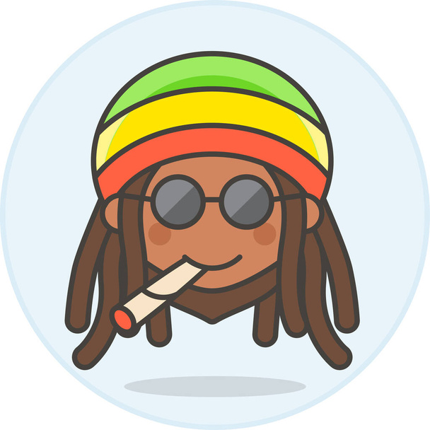 Cannabis cap charuto ícone na categoria de som-música - Vetor, Imagem