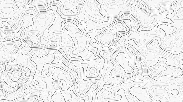 Topography map with grid. Vector relief map. - Vector, Image