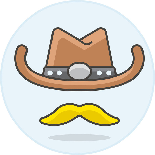 country cowboy genre icon in sound-music category - Vektori, kuva