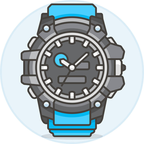 accessory analog black icon in filled-outline style - Vector, Imagen