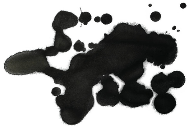 dark drops watercolor stain element - 写真・画像